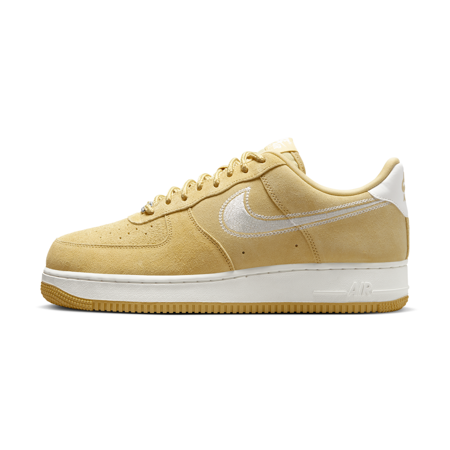 Nike Air Force 1 Low '07 LV8 Buff Gold Sail Embroidered Swoosh