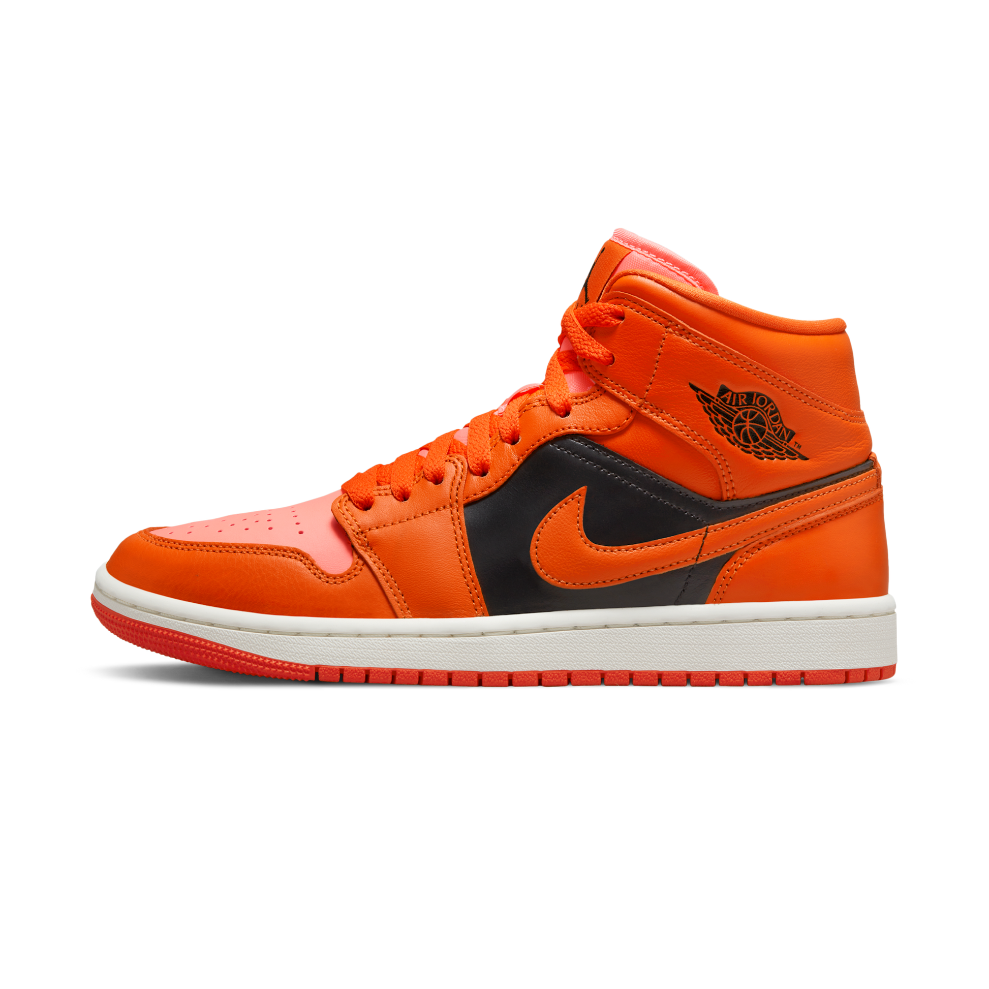 Jordan 1 Mid SE Rush Orange Crimson Bliss (Women's)