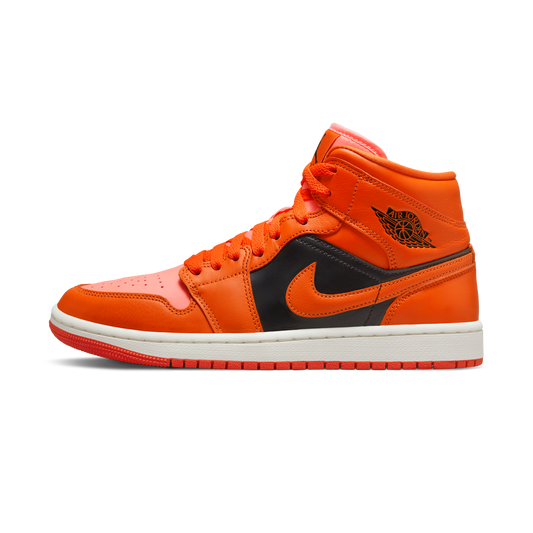 Jordan 1 Mid SE Rush Orange Crimson Bliss (Women's)