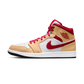 Jordan 1 Mid Light Curry Cardinal