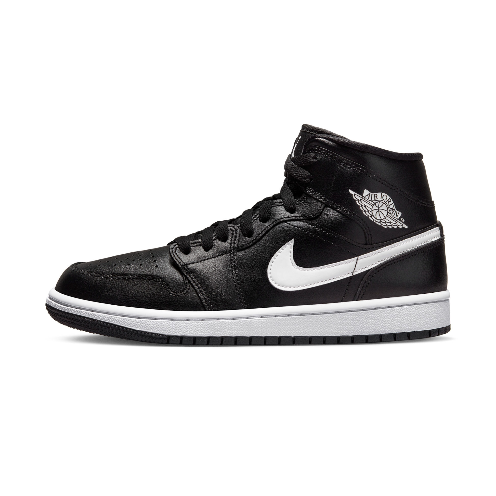 Jordan 1 Mid Black White (Women's)