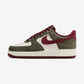 Nike Air Force 1 Low '07 LV8 Cargo Khaki Pale Ivory Dark Team Red