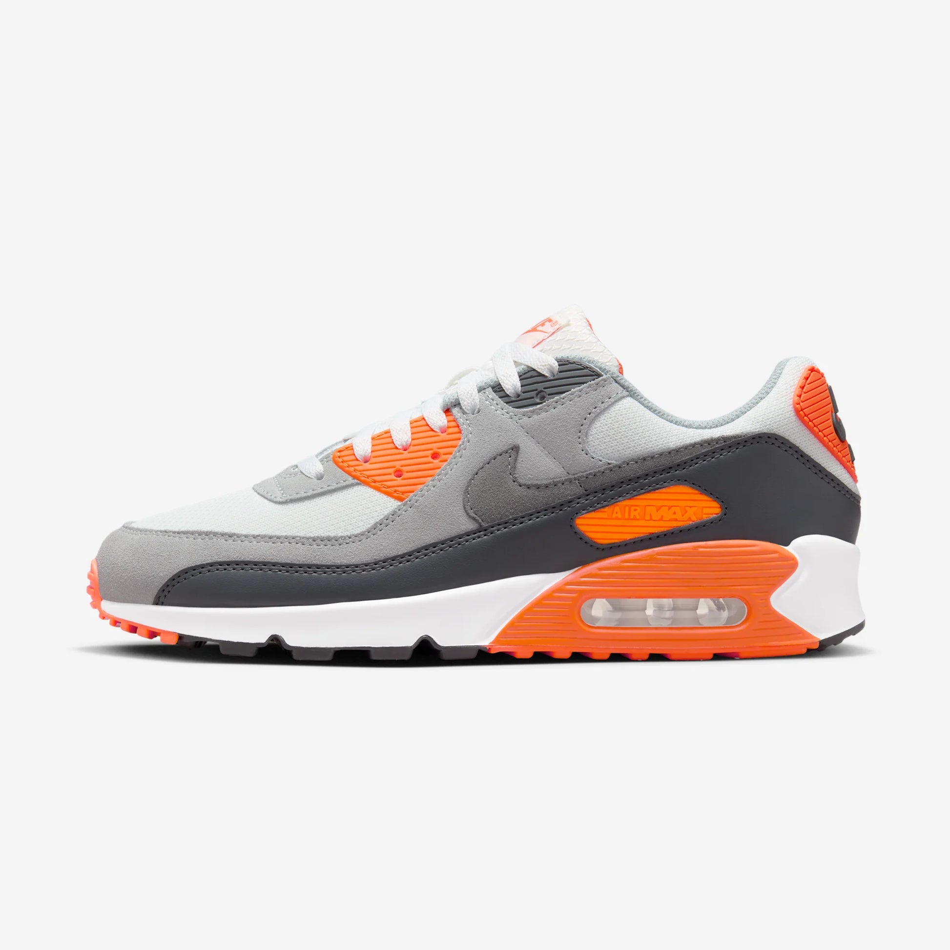 Nike Air Max 90 Summit White Safety Orange Dark Smoke Grey Smoke Grey