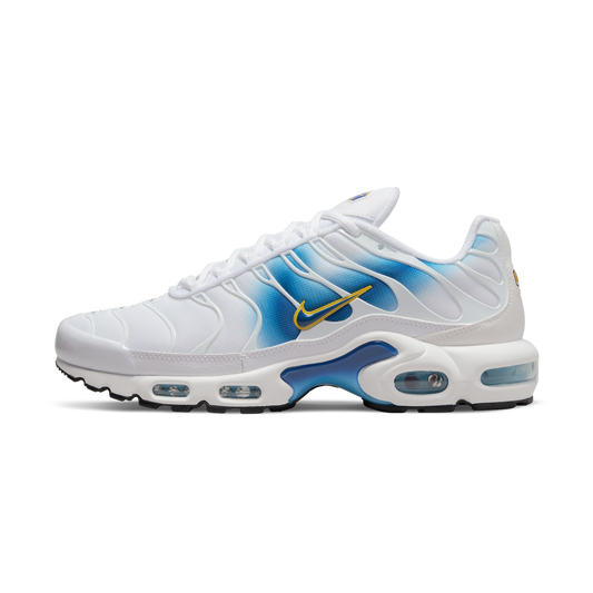 Nike Air Max Plus Spray Paint Swoosh White Blue