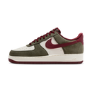 Nike Air Force 1 Low '07 LV8 Cargo Khaki Pale Ivory Dark Team Red