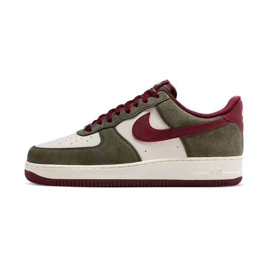 Nike Air Force 1 Low '07 LV8 Cargo Khaki Pale Ivory Dark Team Red