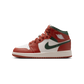 Jordan 1 Mid Redstone Midnight Green