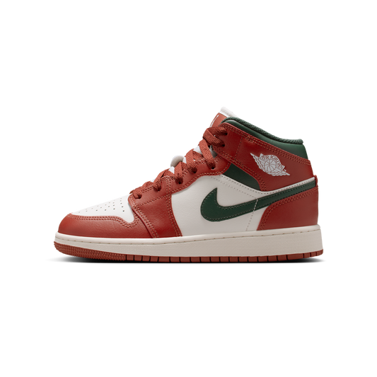 Jordan 1 Mid Redstone Midnight Green
