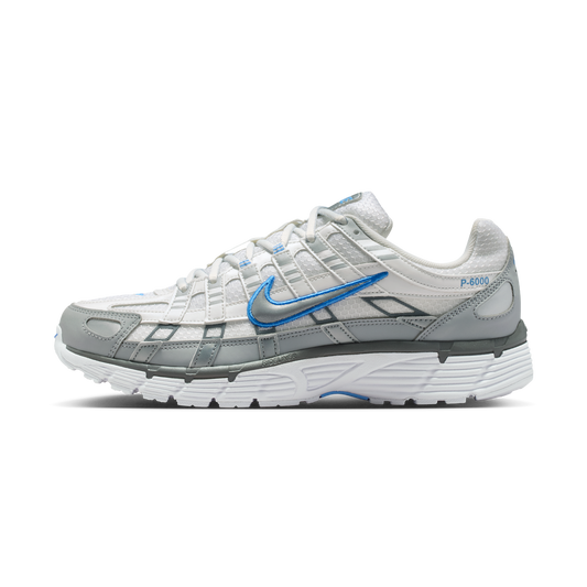 Nike P-6000 White Metallic Silver Blue