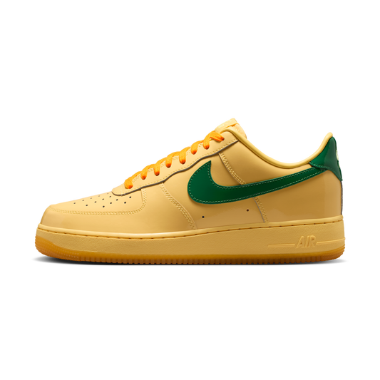 Nike Air Force 1 Low Patent Leather Topaz Gold Pine Green