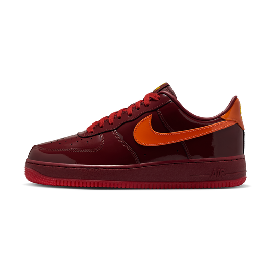 Nike Air Force 1 Low Patent Leather Dark Team Red Safety Orange
