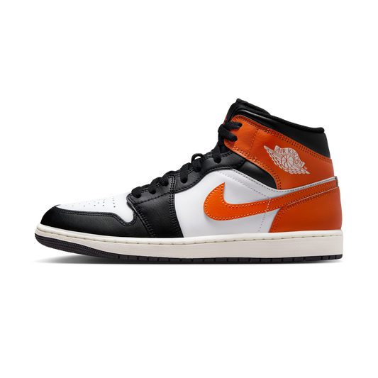 Jordan 1 Mid Black Toe Starfish