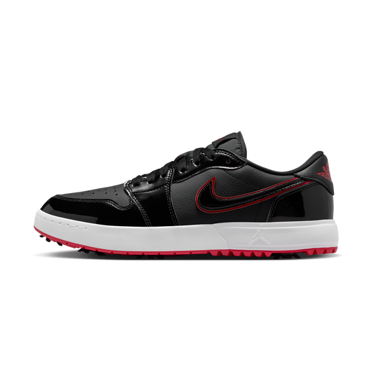Jordan 1 Low Golf Spiked Bred Black Patent