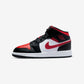 Air Jordan 1 Mid Black Fire Red (GS)