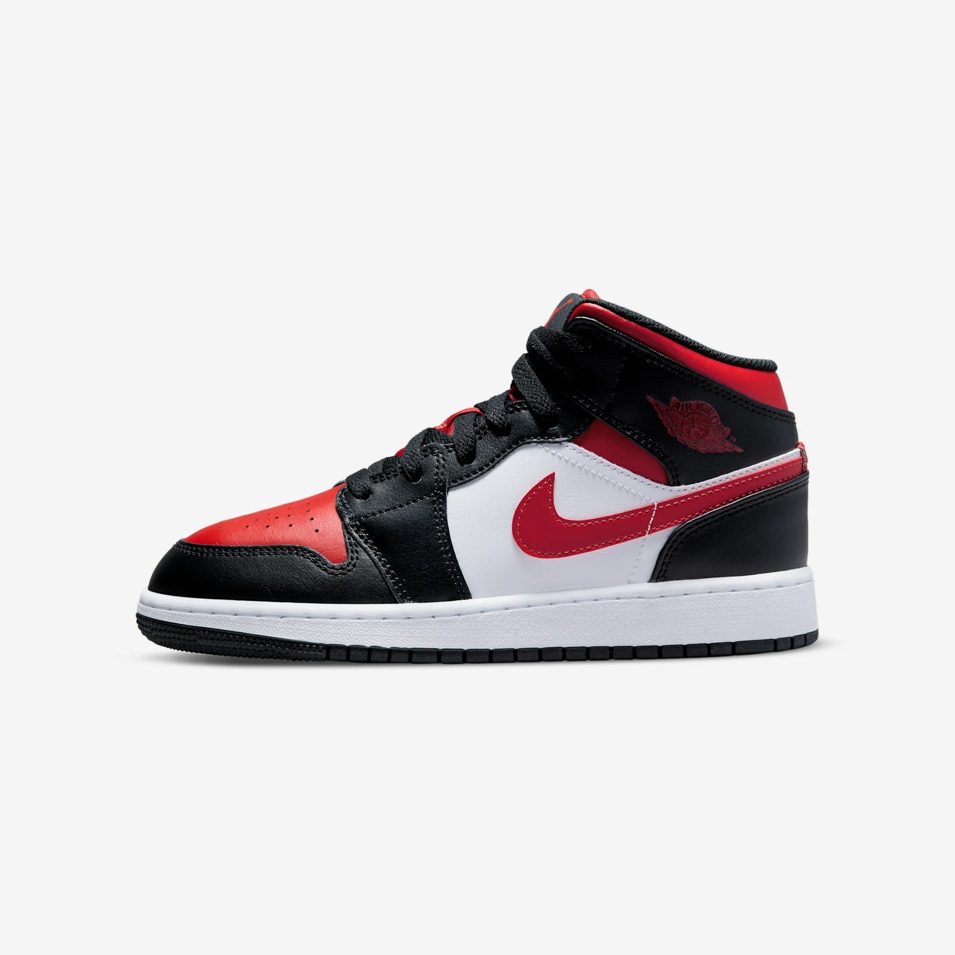 Air Jordan 1 Mid Black Fire Red (GS)