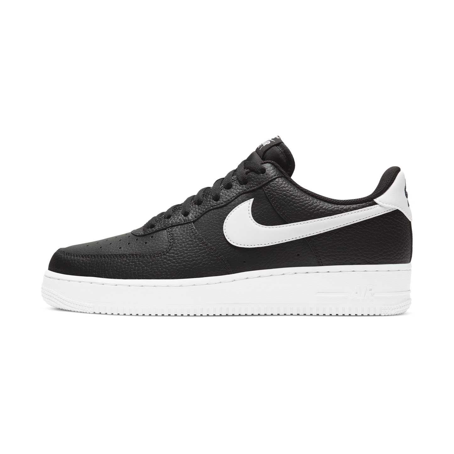 Nike Air Force 1 Low '07 Black White Pebbled Leather