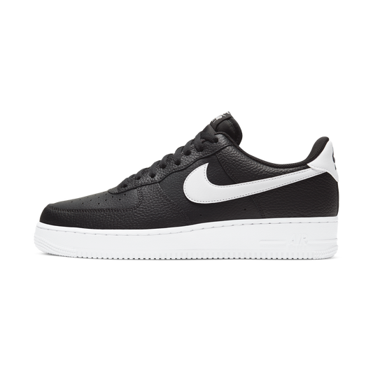 Nike Air Force 1 Low '07 Black White Pebbled Leather