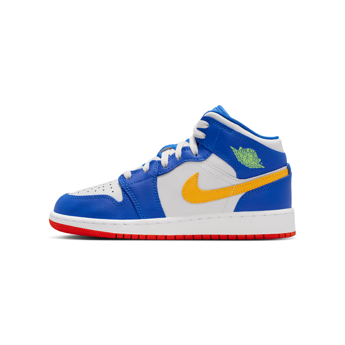 Jordan 1 Mid Racer Blue Red Gold (GS)