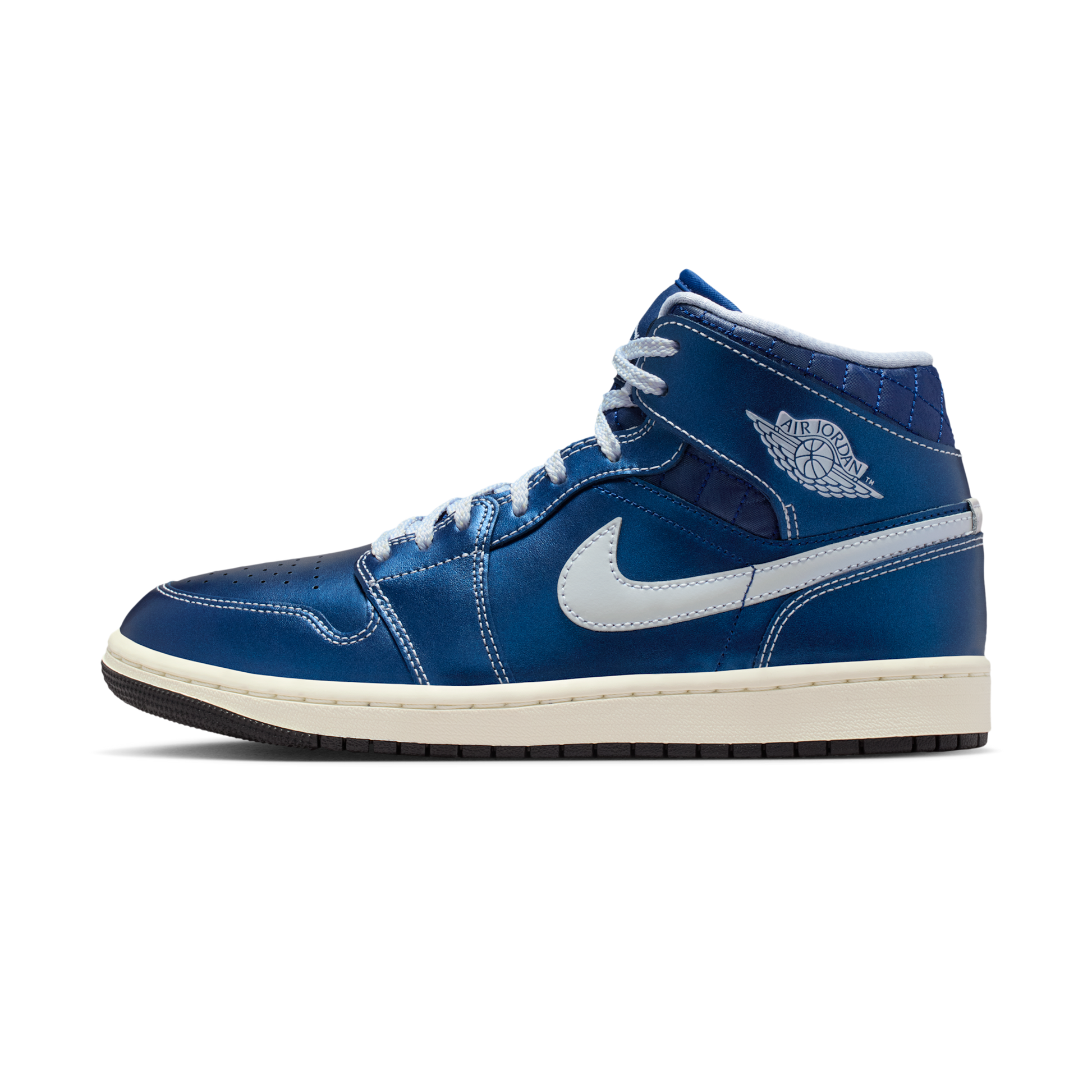 Jordan 1 Mid SE Metallic Blue Quilted (Women's)