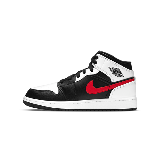 Jordan 1 Mid White Black Chile Red (GS)