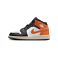 Jordan 1 Mid Black Toe Starfish