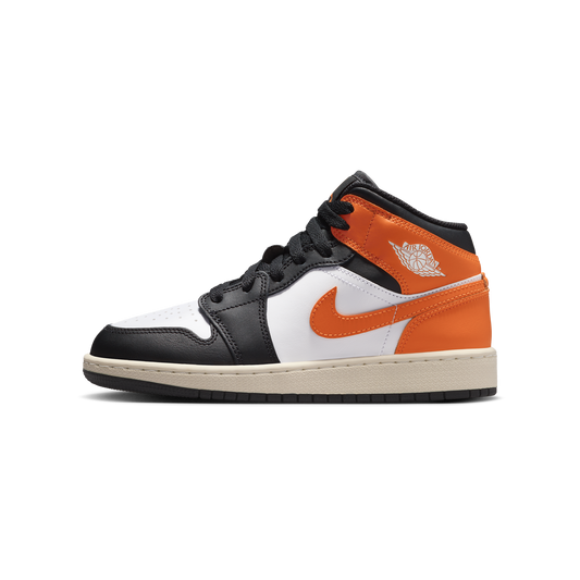 Jordan 1 Mid Black Toe Starfish