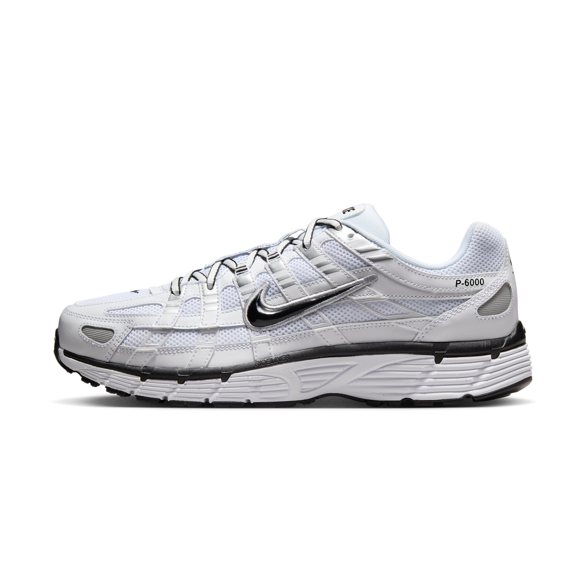 Nike P-6000 White Metallic Silver Black