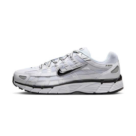 Nike P-6000 White Metallic Silver Black