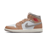 Jordan 1 Mid Rattan White College Grey