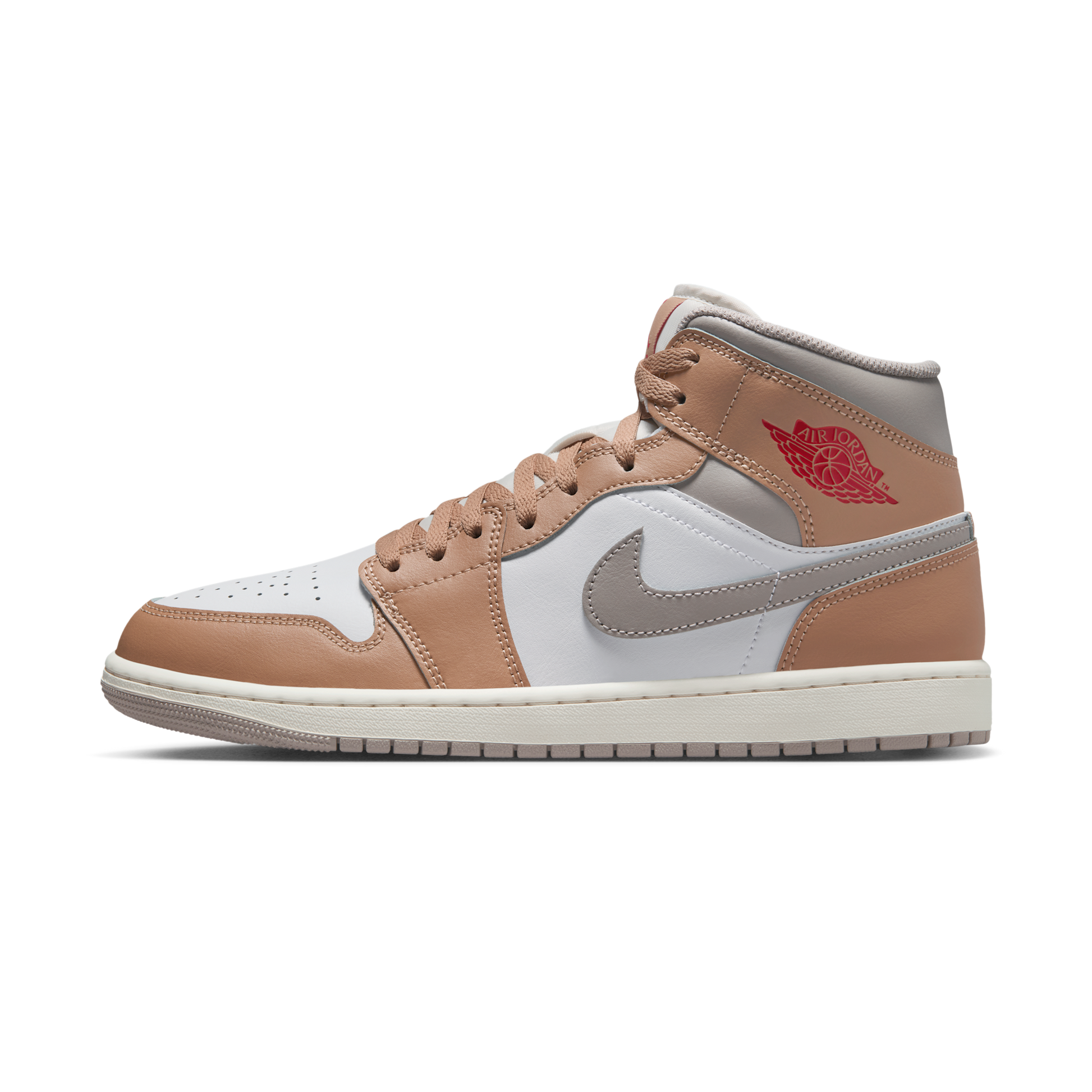 Jordan 1 Mid Rattan White College Grey