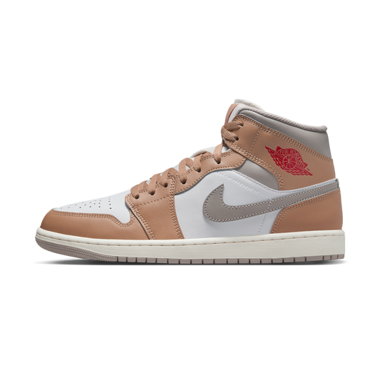 Jordan 1 Mid Rattan White College Grey
