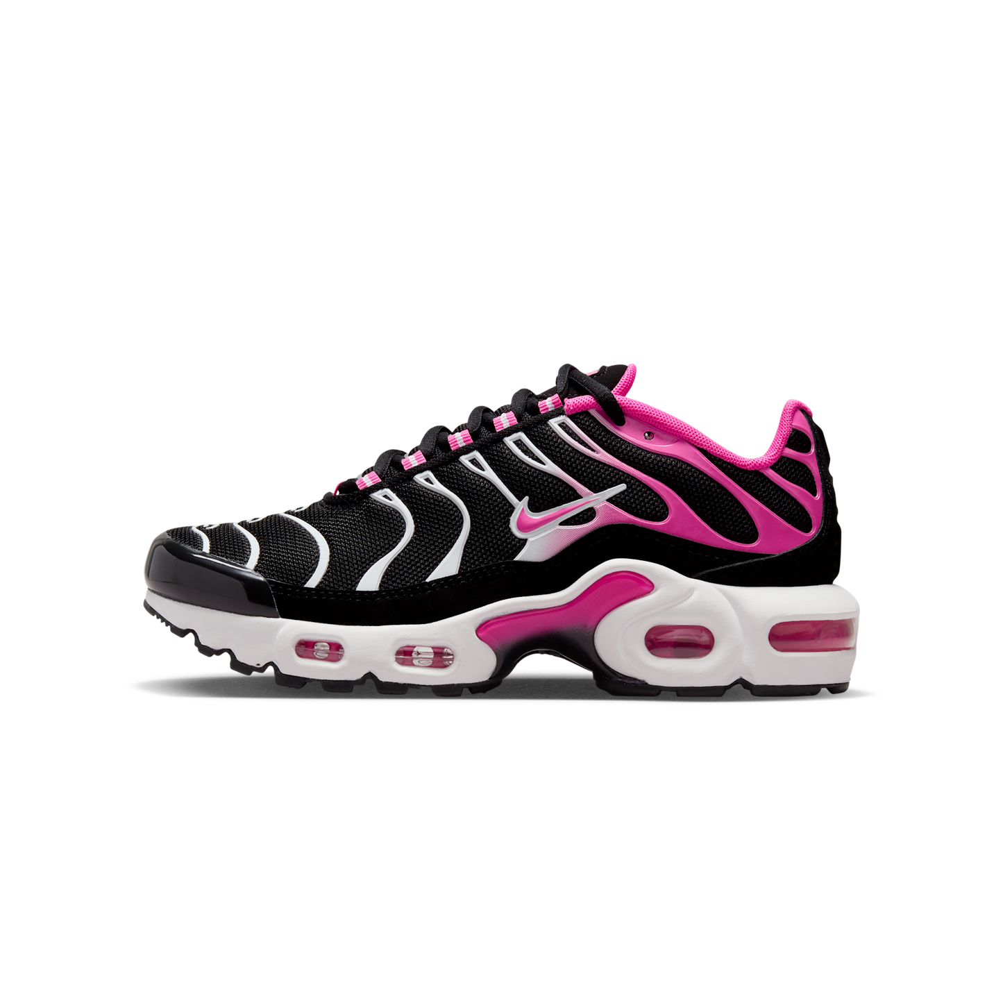 Nike Air Max Plus Black White Laser Fuchsia (GS)