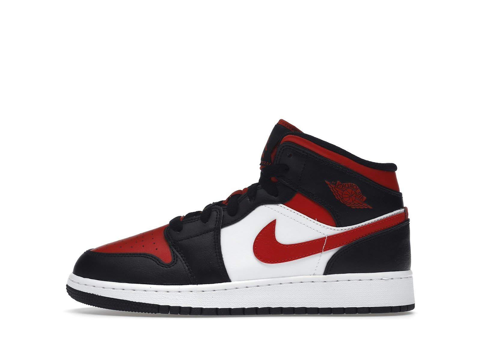 Air Jordan 1 Mid Black Fire Red (GS)
