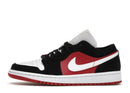 Jordan 1 Low Black White Gym Red (Women's)