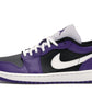 Jordan 1 Low Court Purple Black