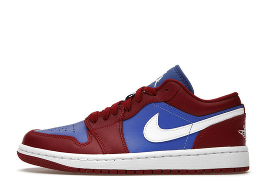 Jordan 1 Low Pomegranate Medium Blue (Women's)
