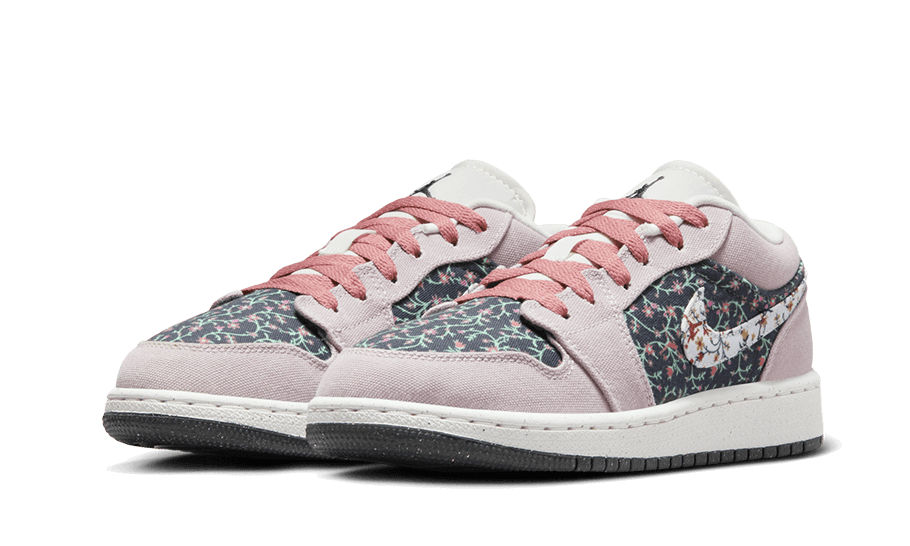 Air Jordan 1 Low Floral Canvas (FJ3445-001) - 36 EU - 4Y US - Pink | SOSUKICKS