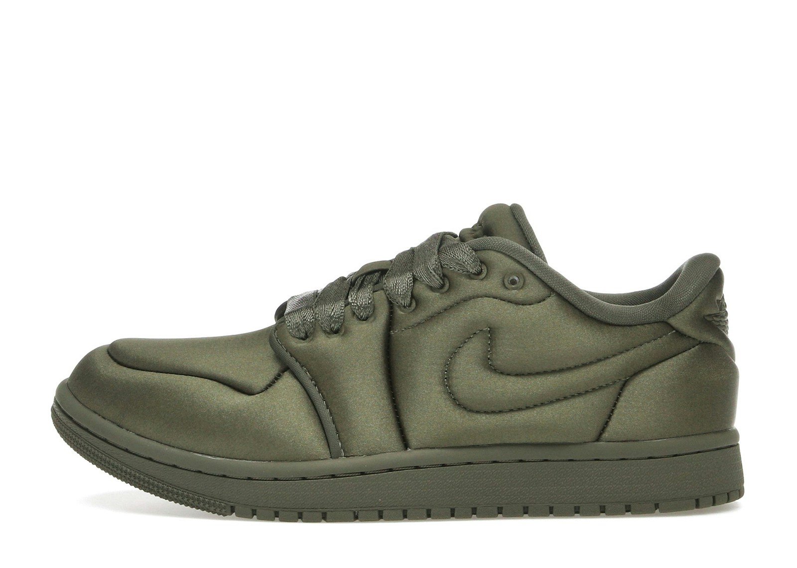 Jordan 1 Low Method of Make Satin Medium Olive (Women's)