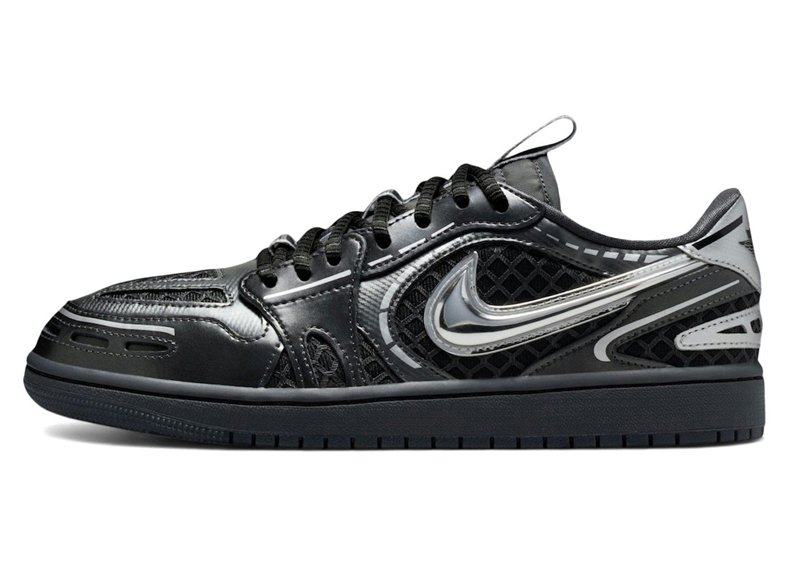 Jordan 1 Low Method of Make V3 Black Metallic Silver (Women's)