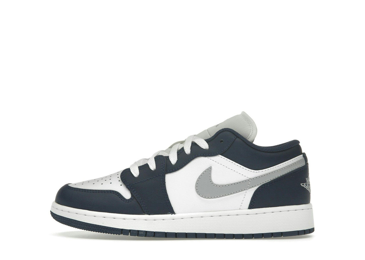 Jordan 1 Low Midnight Navy Wolf Grey (GS)
