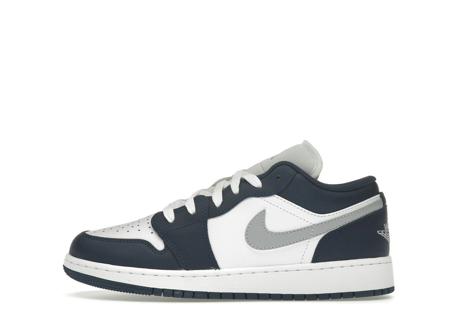 Jordan 1 Low Midnight Navy Wolf Grey (GS)