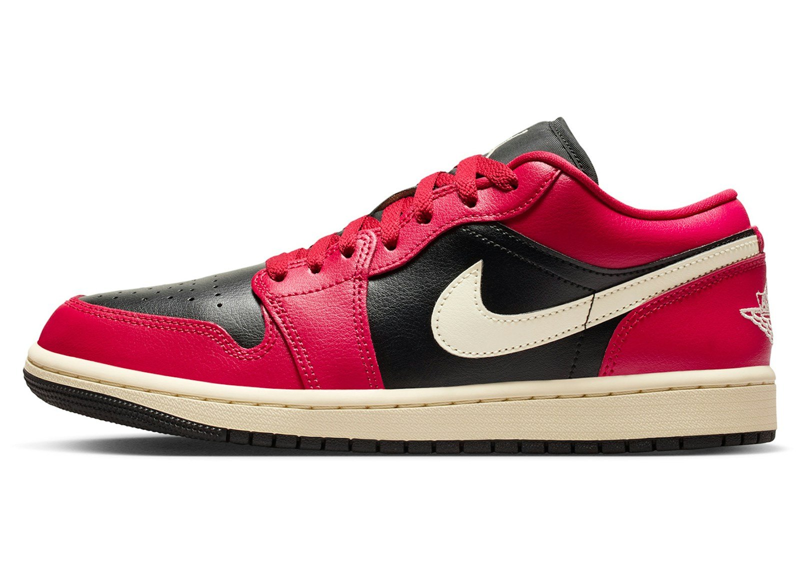 Jordan 1 Low Mystic Hibiscus Black (Women's)