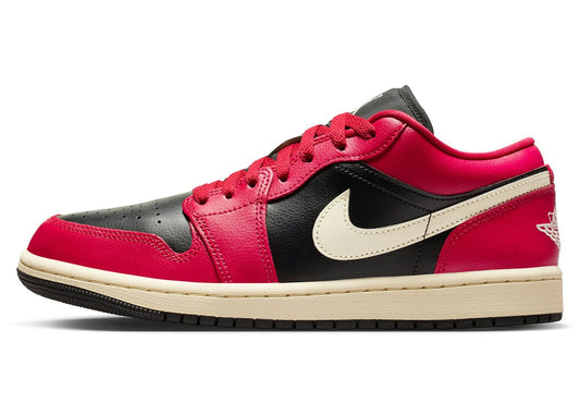 Jordan 1 Low Mystic Hibiscus Black (Women's)