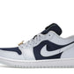 Jordan 1 Low SE Football Grey White Gym Red Midnight Navy (Women's)