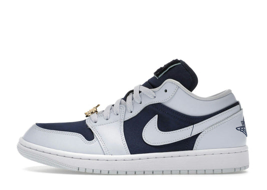 Jordan 1 Low SE Football Grey White Gym Red Midnight Navy (Women's)