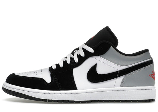 Jordan 1 Low SE White Fire Red Black Matte Silver