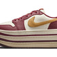 Jordan 1 Low Triple Stack Team Red Pale Ivory (Women's)