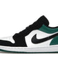 Jordan 1 Low White Black Mystic Green