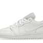 Jordan 1 Low Triple White Tumbled Leather (GS)