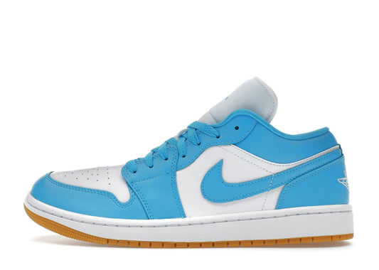 Jordan 1 Low White Gum Light Brown Dark Powder Blue (Women's)